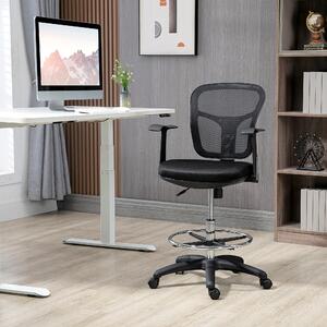 Okwish Sedia girevole da ufficio, sedia da ufficio, Letto imbottito con rete e imbottitura in schiuma, sedia per computer regolabile in altezza con rotelle a 360°, beige