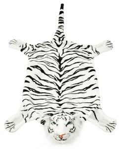Tappeto di Peluche a Forma di Tigre 144 cm Bianco