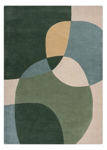 Tappeto verde in lana tessuto a mano 120x170 cm Glow Green & Blue – Flair Rugs