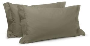 Coppia Federe In Percalle Percalle Standard Dreaming Tinta Unita Green Caleffi
