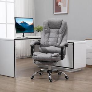 Sedia da ufficio okwish Sedia da ufficio ergonomica Sedia relax con sei punti di massaggio vibrante, sedia da scrivania con funzione reclinabile e funzione massaggio, grigio