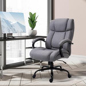 Sedia da scrivania okwish sedia direzionale sedia girevole da ufficio con schienale e funzione di inclinazione, sedia da gioco con alzata a gas di alto livello e ruote girevoli a 360°, grigio