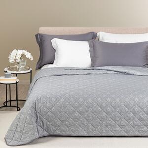 Copriletto Primaverile MATRIMONIALE Danubio GRIGIO Raso Jacquard Caleffi