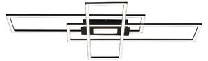 Plafoniera LED nera, dimmerabile, telecomando L 98,9 cm