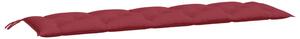 Cuscino per Panca Rosso Vino 180x50x7 cm in Tessuto Oxford