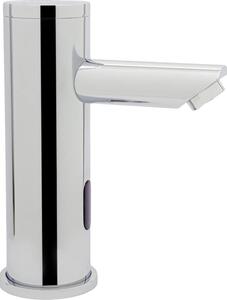 Rubinetto per lavabo, versione touchless, design moderno, argento