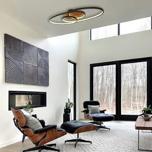 Globo Plafoniera a LED Tisha I, dimmerabile, Legno chiaro, Soggiorno / Sala da pranzo, Legno, Moderno, Plafoniera LED