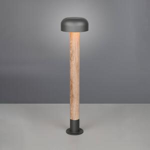 Trio Lighting Lampioncino da giardino FRASER, dimmerabile, Legno chiaro, Alluminio, Moderno, Lampada da esterni