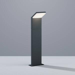 Trio Lighting Lampione a LED PEARL, altezza 50 cm, antracite, metallo, IP54 PEARL, Nero, Alluminio, Moderno