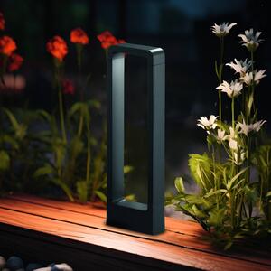 Trio Lighting Lampioncino da giardino RENO, Nero, Alluminio, Moderno, Lampada LED da esterni