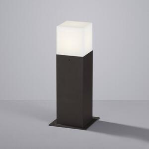 Trio Lighting Lampioncino LED HUDSON, antracite, altezza 30 cm, metallo IP44 HUDSON, Nero, Alluminio, Moderno, Lampada LED da esterni