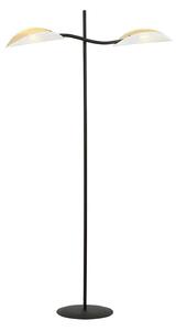 Piantana Contemporaneo Ares Acciaio Nero 2 Luci E14 Ip20