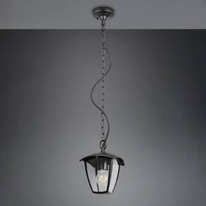 Trio Lighting Lampada a sospensione da esterno VENTA, nera, 17 x cm, metallo, IP44 dimmerabile, Nero, Alluminio