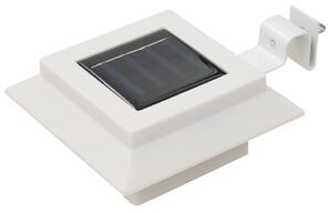 Lampade Solari da Esterni 6 pz a LED Quadrate 12 cm Bianco