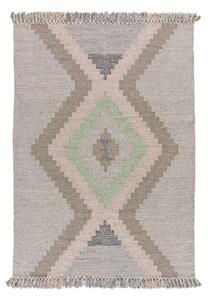 Tappeto beige in cotone riciclato lavabile/tessuto a mano 120x170 cm Chandia – Universal