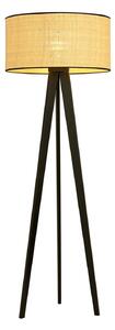 Piantana Moderno Drago Acciaio Nero Marrone 1 Luce E27 Ip20