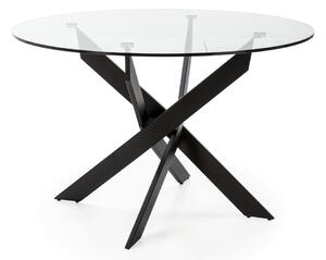 Tavolo da pranzo rotondo con piano in vetro 120x120 cm Ruth - Marckeric