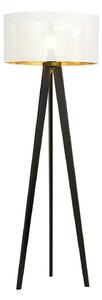 Piantana Moderno Drago Acciaio Nero Bianco 1 Luce E27 Ip20