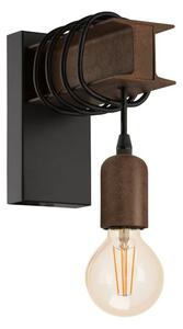 Applique Country Townshend 4 1 LuceAcciaio Marrone E Nero