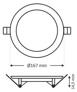 Lampada LED da incasso QTEC LED/12W/230V 6500K