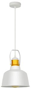 Lampada a sospensione con paralume ALU bianco dorato VT-7422