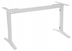 Struttura in metallo per scrivania o tavolo (STT), lunghezza regolabile, gambe regolabili, altezza 72,5 cm, bianco