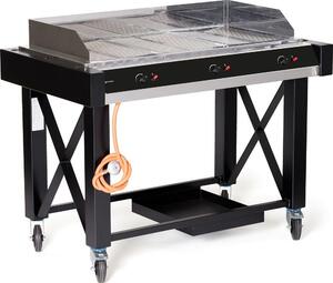 HENDI Atlanta barbecue a gas, nero, 13kW, 1285x770x(H)917mm