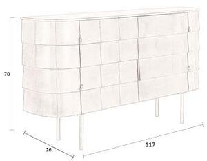 Cassettiera dorata in metallo 117x70x26 cm Hanna – Dutchbone