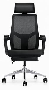 Sedia da ufficio ergonomica con schienale in rete, poggiatesta e braccioli