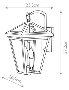 Quintiesse QN-ALFORD-PLACE2-S-MB - Lampada da parete per esterni ALFORD S 2xE14/40W/230V IP44
