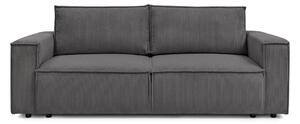 Divano in velluto a coste grigio scuro 245 cm Nihad - Bobochic Paris