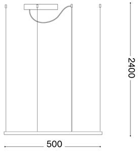 Ideal Lux - Lampadario LED a sospensione con cavo ORACLE SLIM LED/33W/230V CRI 90 50x50 cm oro
