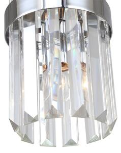 Lampadario a cavo VETRO 1xE14/10W/230V cromo lucido