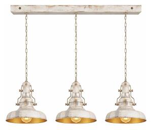 Brilagi - Lampadario a catena PYRONIC 3xE27/40W/230V crema/patina