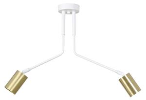 Plafoniera Minimal Tenjin Acciaio Bianco 2 Luci Gu10 Ip20