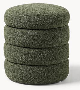 Pouf in bouclé con contenitore Alto