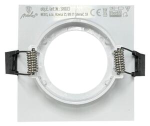 Cornice per faretto da incasso GU10 8,6x8,6 cm bianca