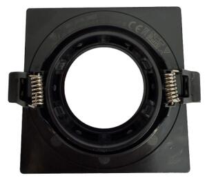 Cornice per faretto da incasso GU10 9x9 cm nera