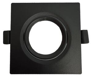 Cornice per faretto da incasso GU10 9x9 cm nera