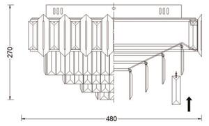 Brilagi - Plafoniera SPECTRA 5xE14/40W/230V diam. 48 cm nera