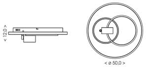 Brilagi - Plafoniera LED dimmerabile UNITY LED/60W/230V + 1xGU10/3W bianco/nero +telecomando