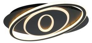 Brilagi - Plafoniera LED dimmerabile IRIS LED/78W/230V 37x49 cm nera + telecomando