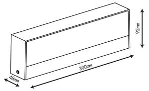 Top Light - Applique da parete per esterni LED IMOLA LED/16W/230V 3000/4000/6000K IP54 30 cm