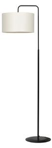 Piantana Contemporaneo Sigfrido Acciaio Nero Ecru 1 Luce E27 Ip20