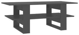 Tavolino da Salotto Nero 110x55x42 cm in Legno Multistrato