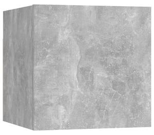 Comodino Grigio Cemento 30,5x30x30 cm in Truciolato