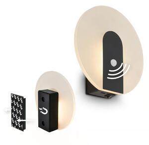 Briloner 3889015 - Lampada da parete LED ricaricabile con sensore TARO LED/2,5W/5V 1800 mAh nera