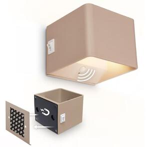 Briloner 3879011 - Applique LED ricaricabile da parete con sensore BORRA LED/1,5 W/5 V, 3600 mAh, beige