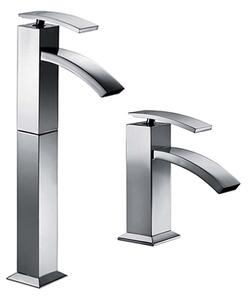 Set miscelatori lavabo alto + bidet Jacuzzi | rubinetteria Glint ottone cromato per piletta clik clak