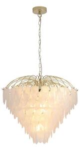 Searchlight 48970-10SB - Lampadario a catena FEATHER 10xE14/60W/230V